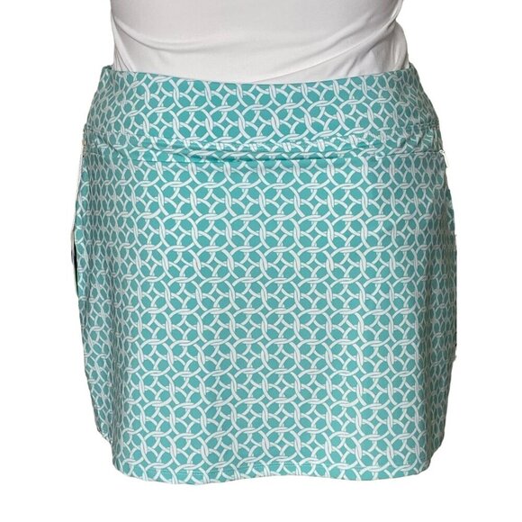 Tommy Bahama Active NWT $118 Green/White Print A-Line Skort, Women’s Size XL - Picture 7 of 14